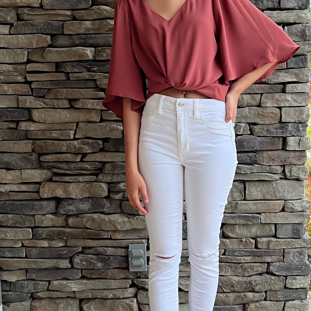 Bell sleeve top